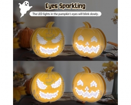Halloween DIY Soldering Kit, Pumpkin LED Light Electronics Project, Through-Hole Components for School Teaching Learning STEM Projects Beginner-Friendly Soldering Practice Kit