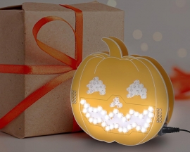 Halloween DIY Soldering Kit, Pumpkin LED Light Electronics Project, Through-Hole Components for School Teaching Learning STEM Projects Beginner-Friendly Soldering Practice Kit