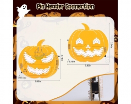 Halloween DIY Soldering Kit, Pumpkin LED Light Electronics Project, Through-Hole Components for School Teaching Learning STEM Projects Beginner-Friendly Soldering Practice Kit