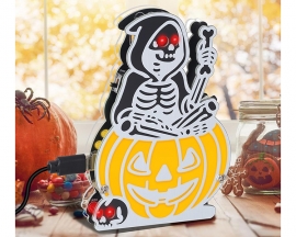 Halloween DIY Soldering Kit, Skeleton Witch Pumpkin with 5 LED Effects & Spooky Music, STEM Electronics Project for Teens Hobbyists Halloween Decor