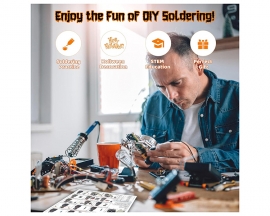 Halloween DIY Soldering Kit, Skeleton Witch Pumpkin with 5 LED Effects & Spooky Music, STEM Electronics Project for Teens Hobbyists Halloween Decor