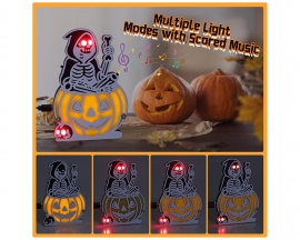 Halloween DIY Soldering Kit, Skeleton Witch Pumpkin with 5 LED Effects & Spooky Music, STEM Electronics Project for Teens Hobbyists Halloween Decor