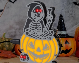 Halloween DIY Soldering Kit, Skeleton Witch Pumpkin with 5 LED Effects & Spooky Music, STEM Electronics Project for Teens Hobbyists Halloween Decor