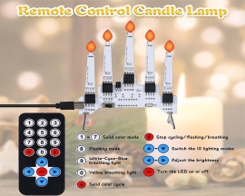 ICSTATION Candle Lights Soldering Learning Kit With 10 Lighting Modes, Remote Control LED Light Soldering Project for Beginners STEM Education Christmas Party Decoration