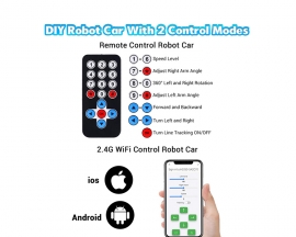 Robot Soldering Project, ICStation DIY Robot Car Soldering Practice Kit RC Robot with Time & Expressions Display STEM Science Kits for Adults Teens School Students Experiment Education