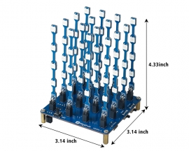 3D RGB LED Cube Soldering Practice Kit, ICSTATION Remote Control WS2812B SMD RGB Light Soldering Project Kit with 9 Lighting Modes and Music, DIY Electronics Kit for High School STEM Education Party Present