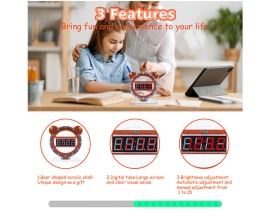 DIY Kit 4-Digits Digital LED Electronic Clock, Date Time Temperature Countdown Alarm Clock for Soldering Practice STEM Teaching Students Learning