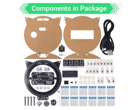 DIY LED Electronic Clock Kits, 0.56 inch 4-Digit Temperature Alarm Clock Kits for STEM Projects Learn Soldering