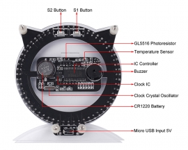 DIY LED Electronic Clock Kits, 0.56 inch 4-Digit Temperature Alarm Clock Kits for STEM Projects Learn Soldering