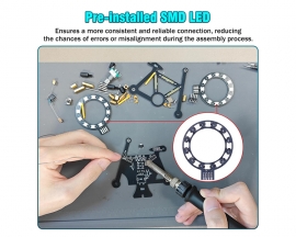 LED Bike Soldering Project Kit, Icstation Knob Control Bicycle Kit With 5 Lighting Modes Brightness Adjustable Fun DIY Electronic Kit for STEM Education Creative Present
