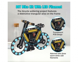 LED Bike Soldering Project Kit, Icstation Knob Control Bicycle Kit With 5 Lighting Modes Brightness Adjustable Fun DIY Electronic Kit for STEM Education Creative Present