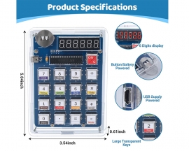 DIY Calculator Kit, 6-Digits Digital Tube Color Ring Resistance Calculator, Electronic Kits for STEM Projects Students Learn Soldering