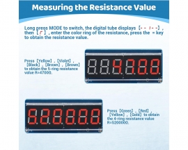 DIY Calculator Kit, 6-Digits Digital Tube Color Ring Resistance Calculator, Electronic Kits for STEM Projects Students Learn Soldering