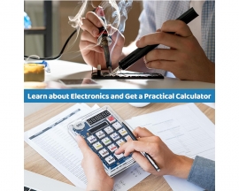 DIY Calculator Kit, 6-Digits Digital Tube Color Ring Resistance Calculator, Electronic Kits for STEM Projects Students Learn Soldering