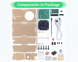 DIY Kit FM Radio Module, Adjustable 76-108MHz Wireless Receiver LCD Display, DC 5V FM Digital Radio Electronic Soldering Kits