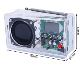 DIY Kit FM Radio Module, Adjustable 76-108MHz Wireless Receiver LCD Display, DC 5V FM Digital Radio Electronic Soldering Kits