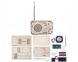 DIY Wooden Radio Kit, FM 88-108Mhz Radio with Battery Assembly Kit, STEM Kits for School Student Learning Teaching