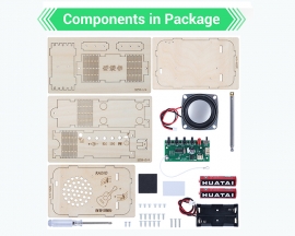 DIY Wooden Radio Kit, FM 88-108Mhz Radio with Battery Assembly Kit, STEM Kits for School Student Learning Teaching