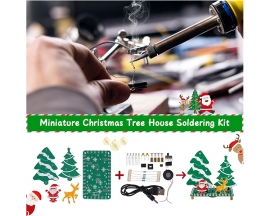 LED Christmas Tree Soldering Kit, Mini Christmas Forest Soldering Practice Kit with Music, DIY Santa Claus Elk Xmas Electronics Kit for Home Decorations School STEM Teaching