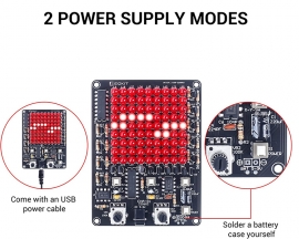 DIY Kit LED Follow Spot Lights LED Light Chaser Game Electronic Soldering Practice Learning Kit