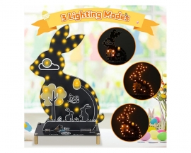 Touch Control LED Rabbit Soldering Practice Kit, DIY Rabbit with 3 Light Modes Soldering Project Kit, Cute Bunny Electronics Kit for Shool STEM Projects