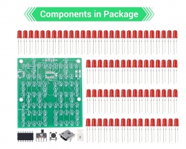 LED Red Double Happiness Light DIY Electronics Kit 84pcs LEDs Light Kits for Soldering Skill Learning and Practice