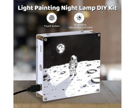 Light Painting Lamp DIY Soldering Kit, Double-Side PCB Night Light Solder Practice Kit with Adjustable Brightness, Electronics Project for School Learning