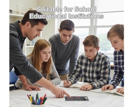 DIY Digital Logic Circuit Ruler Soldering Kit, Binary Counter 0-15 Flip-Flop Circuits with Interactive LEDs STEM Electronics Soldering Practice Kit