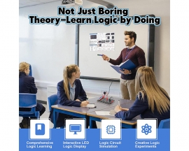 DIY Logic Gate Circuit Soldering Kit, Basic Logic Gate Learning Kit with Interactive LED Simulation, Electronics Soldering Practice Kit for Middle High School College Students STEM Education