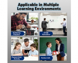 DIY Logic Gate Circuit Soldering Kit, Basic Logic Gate Learning Kit with Interactive LED Simulation, Electronics Soldering Practice Kit for Middle High School College Students STEM Education
