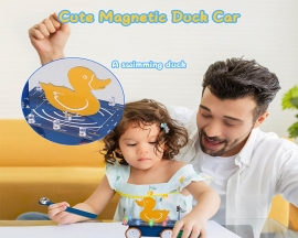ICStation Soldering Project, Magnetic Duck Car Soldering Practice Kit, Magnetic Vehicle DIY Electronic Kit for STEM Education Physics Teaching and Learning