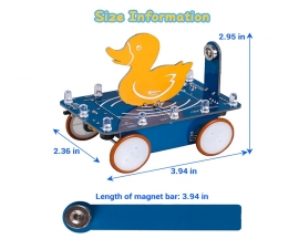 ICStation Soldering Project, Magnetic Duck Car Soldering Practice Kit, Magnetic Vehicle DIY Electronic Kit for STEM Education Physics Teaching and Learning