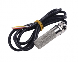 RS485 Temperature Humidity Sensor Transmitter, SHT40 Metal Waterproof Probe, -40C to 120C 0-100%RH Modbus-RTU Real-Time Monitor