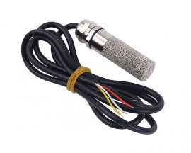 RS485 Temperature Humidity Sensor Transmitter, SHT40 Metal Waterproof Probe, -40C to 120C 0-100%RH Modbus-RTU Real-Time Monitor