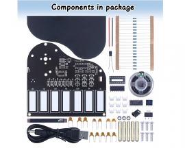 Soldering Practice Kit, 7 Keys Mini Piano Violin Guitar Soldering Project with 3 Tones, Electronic Musical Instrument Early Learning Educational DIY Soldering Kit for Home School Learning