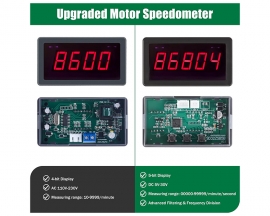 DC 5V-30V 5-Bit LED Tachometer,  RPM Speed Meter Digital Motor Tachometer, Revolution Meter With Hall Proximity Switch Sensor NPN