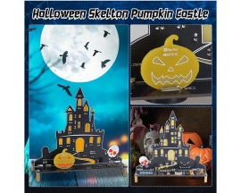 Music Castle Soldering Kit, DIY Ghost Castle Electronics Kit with LED Light Spooky Sound Fun Learn to Solder Kit for STEM Projects Halloween Decoration