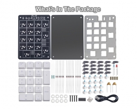 ICStation Numeric Keypad Soldering Practice Kit, 17 Key USB Hot-Swappable Blue Switches Mechanical Number Pad with PBT Keycaps STEM Soldering Project for School Learning Hobbyists Laptop PC Computer
