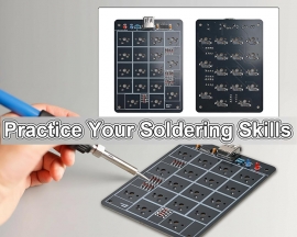 ICStation Numeric Keypad Soldering Practice Kit, 17 Key USB Hot-Swappable Blue Switches Mechanical Number Pad with PBT Keycaps STEM Soldering Project for School Learning Hobbyists Laptop PC Computer