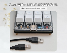 ICStation Numeric Keypad Soldering Practice Kit, 17 Key USB Hot-Swappable Blue Switches Mechanical Number Pad with PBT Keycaps STEM Soldering Project for School Learning Hobbyists Laptop PC Computer