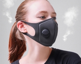 Anti Dust Mask PM2.5 Activated Carbon Filter Face Mouth Mask Anti Fog Haze Pollen Respirator Black Color