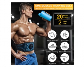US Warehouse MHD TENS Abs Trainer Flex Belt for Women Men, Upgrade No Need Replace Pad AB machine 6 Modes 15 Intensity Levels Abs Workout Equipment - Rechargeable Ab Trainer Belt Toner for Abdominal