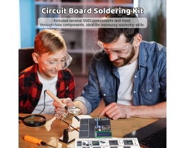 Mini Parking Lot Simulation Soldering Practice Kit, DIY Garage Model Electronic Kit with LCD Display and 4 Mini Cars, STEM  Soldering Projects for Home and School Learning