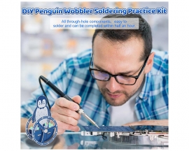 DIY Penguin Soldering Kit, Wobbling Penguin Soldering Project with Motion-Activated RGB Lights Fun Electronics Project for Teens Adults STEM Education