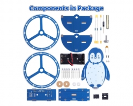 DIY Penguin Soldering Kit, Wobbling Penguin Soldering Project with Motion-Activated RGB Lights Fun Electronics Project for Teens Adults STEM Education