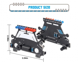 ICStation Soldering Practice Kit, Police Car Shape DIY Soldering Project with LED Flashing Light, Police Car Soldering Kit with Simulated Siren Sound for Students Learning Soldering