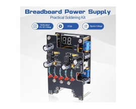 DIY Power Supply Board Soldering Kit, Universal 3.3V/+5V/-5V/12V/ADJ Voltage Output Regulator Step Down Buck Power Module for Soldering Practice Experiments and Testing