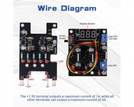 DIY Power Supply Board Soldering Kit, Universal 3.3V/+5V/-5V/12V/ADJ Voltage Output Regulator Step Down Buck Power Module for Soldering Practice Experiments and Testing