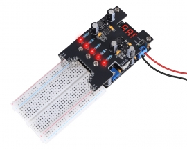 DIY Power Supply Board Soldering Kit, Universal 3.3V/+5V/-5V/12V/ADJ Voltage Output Regulator Step Down Buck Power Module for Soldering Practice Experiments and Testing