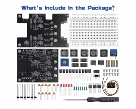 DIY Power Supply Board Soldering Kit, Universal 3.3V/+5V/-5V/12V/ADJ Voltage Output Regulator Step Down Buck Power Module for Soldering Practice Experiments and Testing